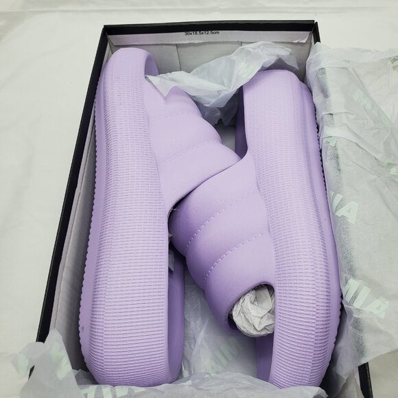 BNWT MIA Kandy Waterproof Platform Slide Sandal In Lavender Sz 10 - Picture 11 of 11